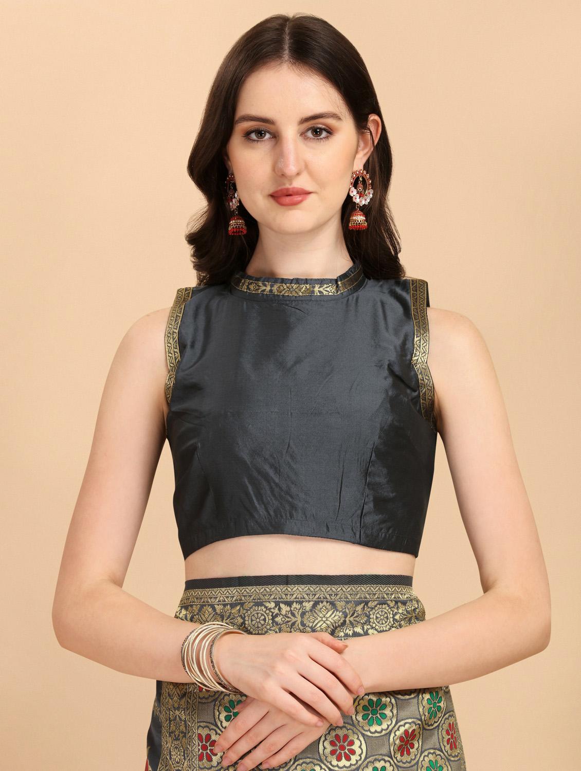 women's banarasi saree with blouse - 20175552 - Zoom Image - 3