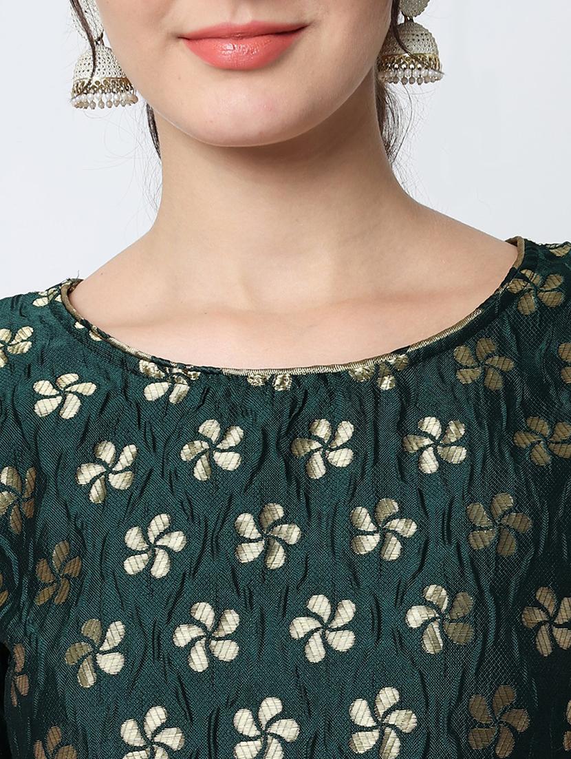 green kurta pant set with dupatta - 20194346 - Zoom Image - 4