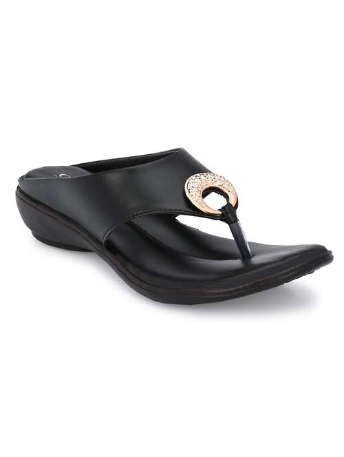 women's black slip on wedge - 20246740 - Very Small Image - 1