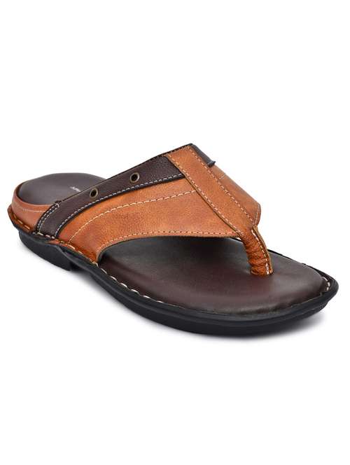 men tan slip on slipper - 20261295 - Very Small Image - 1