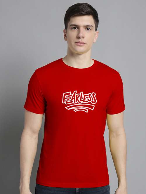 men round neck chest print t-shirt - 20295698 - Very Small Image - 1