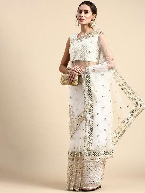 women's embellished saree with blouse - 20305496 - Very Small Image - 1