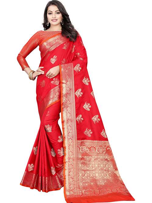 women's banarasi saree with blouse - 20305893 - Very Small Image - 1