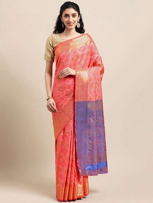women's banarasi saree with blouse - 20306621 - Very Small Image - 1