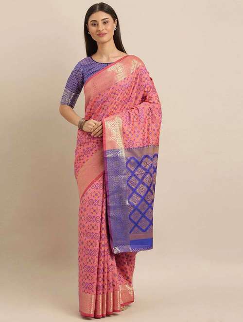 women's banarasi saree with blouse - 20306775 - Very Small Image - 1