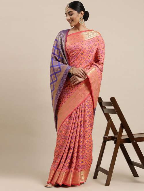 women's banarasi saree with blouse - 20307084 - Very Small Image - 1