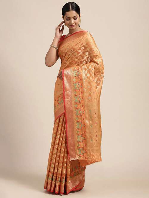 women's banarasi saree with blouse - 20307153 - Very Small Image - 1