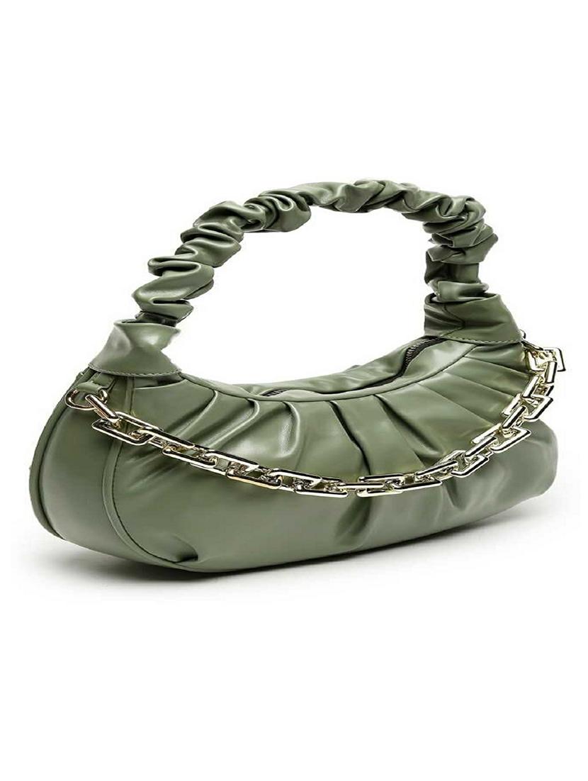 green leatherette (pu) hobo handbag - 20322583 - Zoom Image - 3