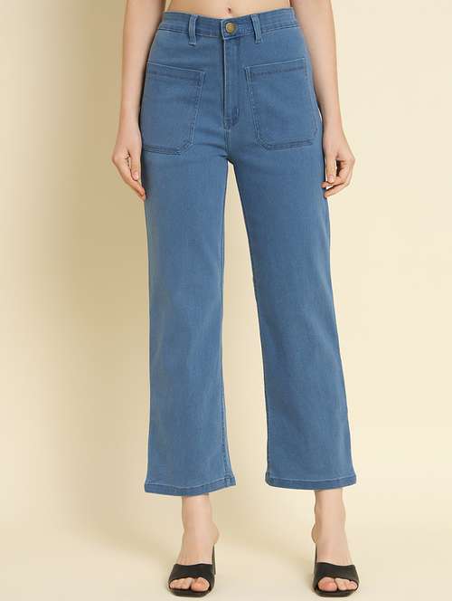 women's plain straight fit jeans - 20386474 - Very Small Image - 1