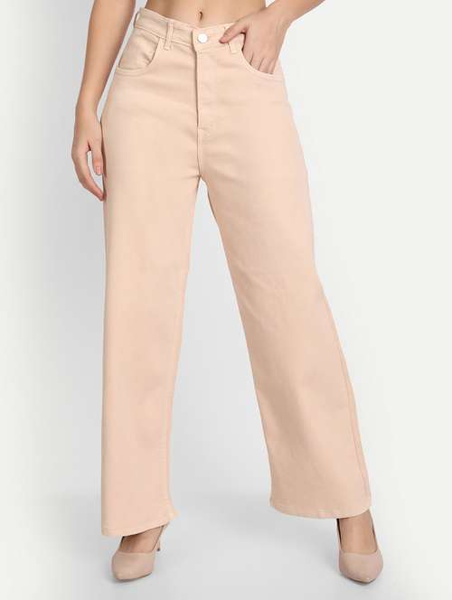 women's plain straight fit jeans - 20386488 - Very Small Image - 1