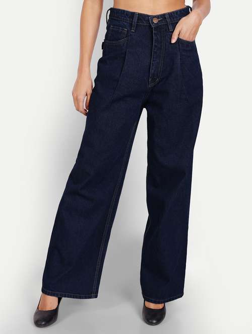 women's plain straight fit jeans - 20386508 - Very Small Image - 1
