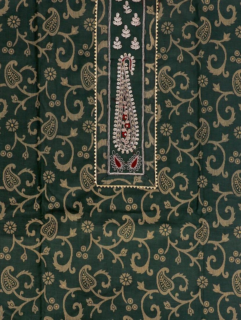 women green paisely unstitched suits - 20388444 - Standard Image - 2