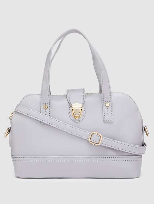 grey leatherette (pu) handbag - 20405820 - Very Small Image - 1