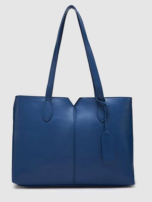 women solid leatherette handbag - 20405845 - Very Small Image - 1