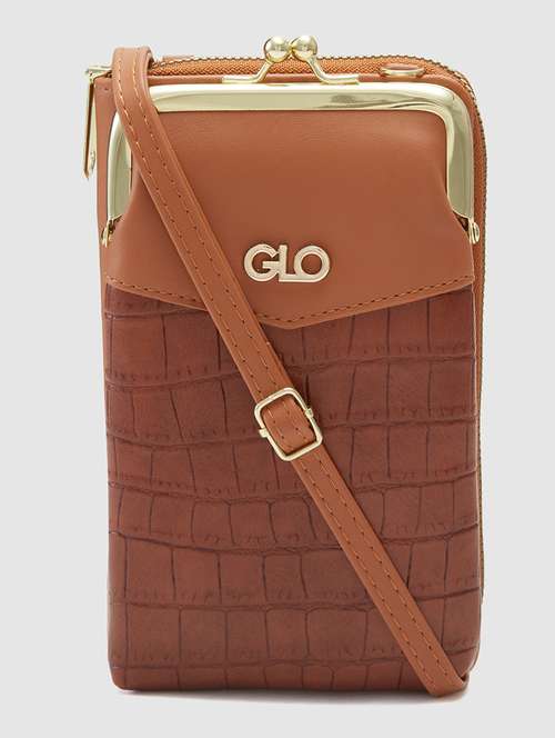 women texture leatherette sling bag  - 20405874 - Very Small Image - 1