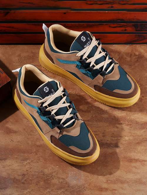 men color block multi colored lace up sneaker - 20406571 - Very Small Image - 1