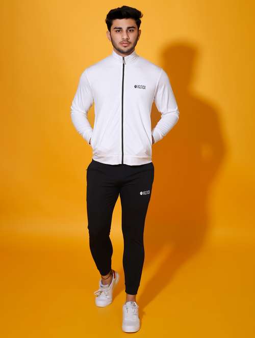 white solid ankle length track suit - 20409289 - Very Small Image - 1
