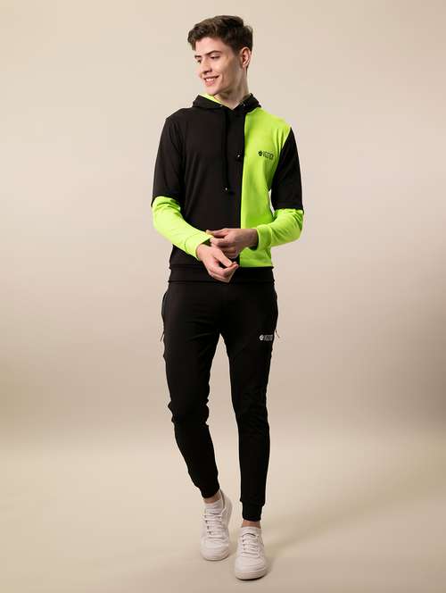 black color block ankle length track suit - 20409298 - Very Small Image - 1