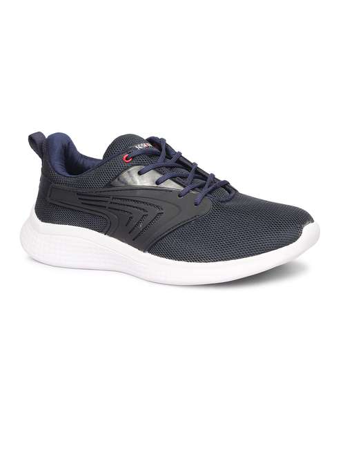 men solid navy blue lace up sneaker - 20425431 - Very Small Image - 1