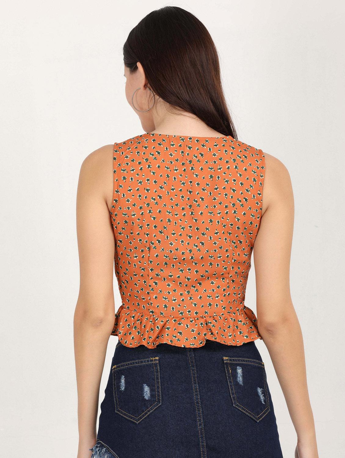 printed smocked top - 20445649 - Standard Image - 3