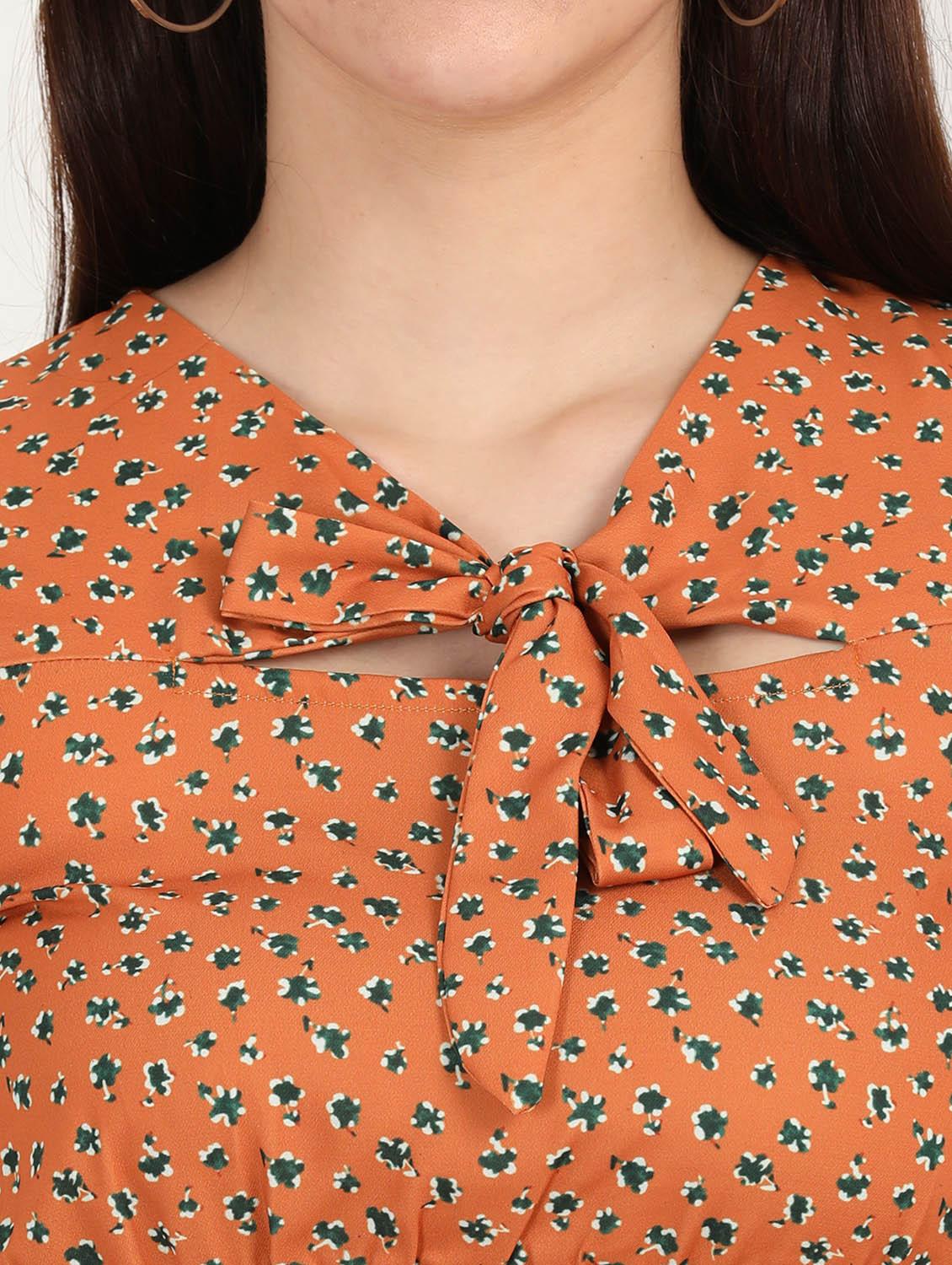 printed smocked top - 20445649 - Zoom Image - 4