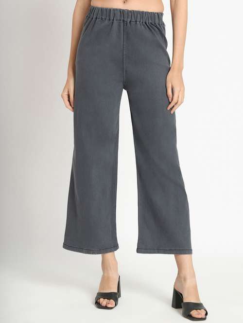 women solid wide leg trouser - 20483887 - Very Small Image - 1