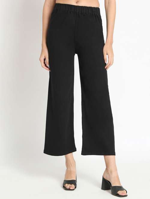 women solid wide leg trouser - 20484656 - Very Small Image - 1