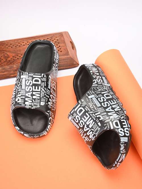 men black typographic slip on slider - 20484813 - Very Small Image - 1