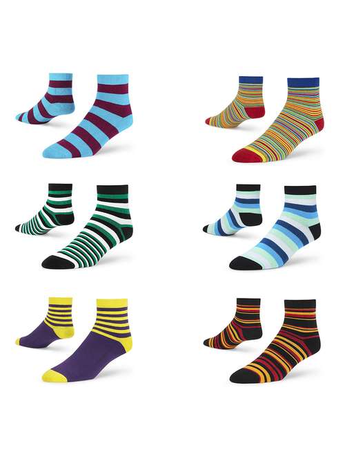 women set of 6 ankle length socks - 20498344 - Very Small Image - 1