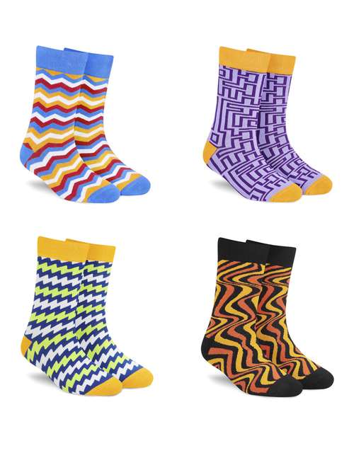 printed above ankle length socks combo - 20498626 - Very Small Image - 1