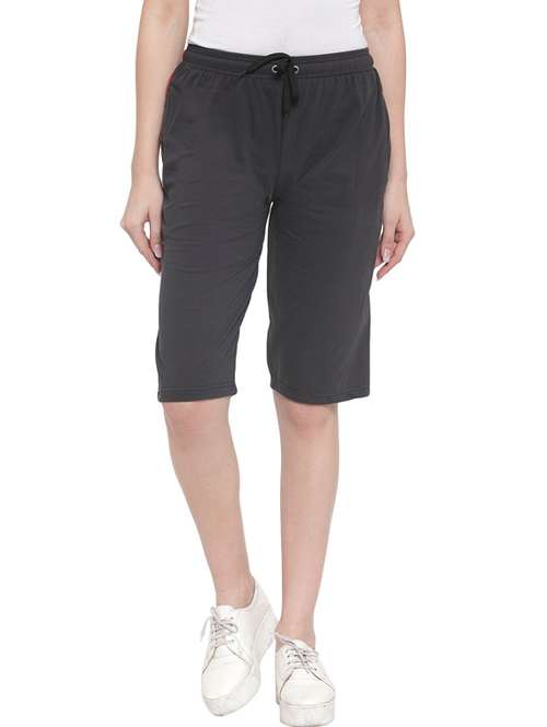 women grey regular capri - 20501424 - Very Small Image - 1