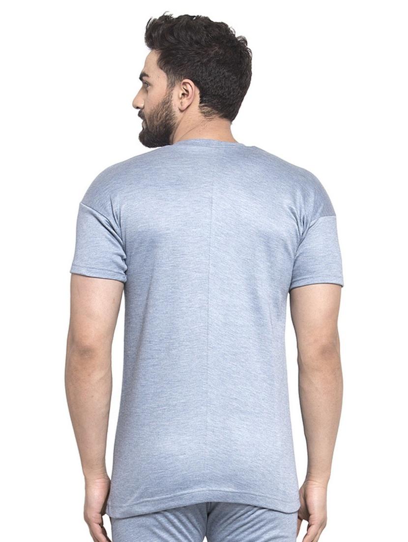 grey cotton thermal top - 20501906 - Standard Image - 3