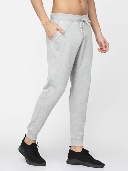 grey cotton blend joggers track pant - 20502291 - Very Small Image - 1