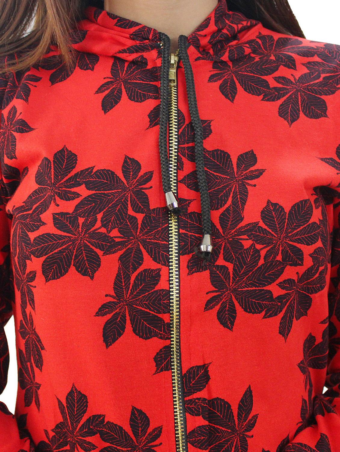 red long sleeve hooded sweatshirt - 20512413 - Zoom Image - 3