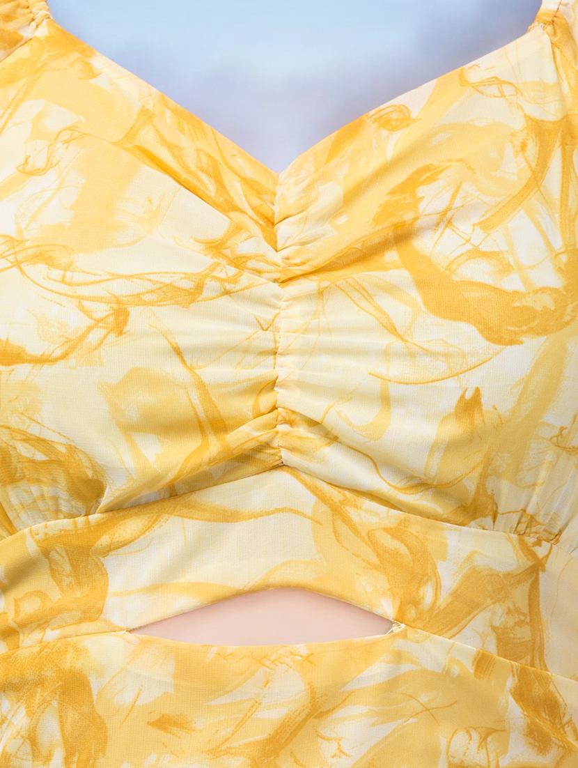 women printed off shoulder a-line dress - 20533933 - Standard Image - 5