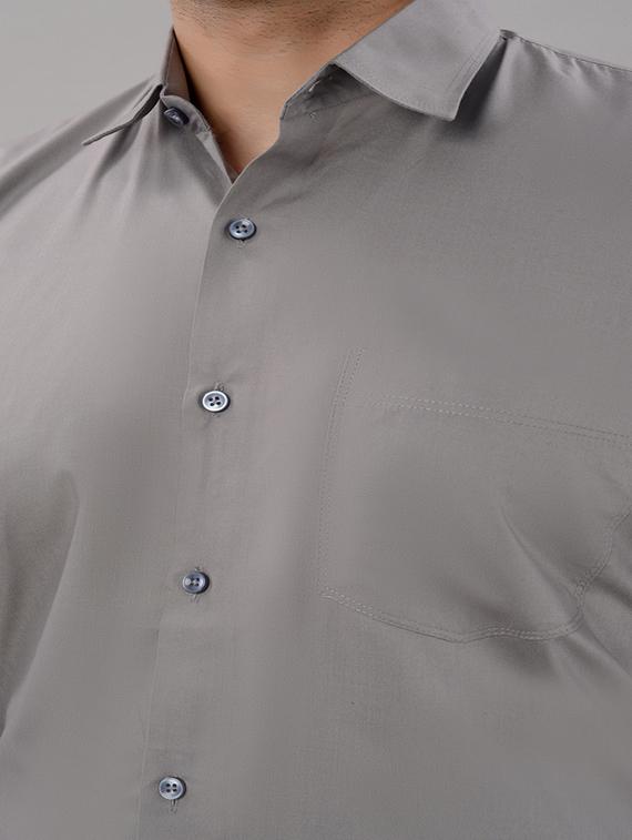 men solid long sleeve formal shirt - 20549424 - Standard Image - 4