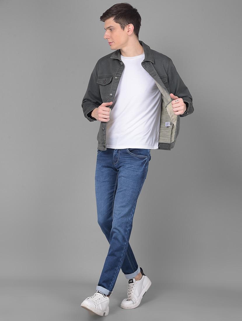 men solid casual denim jacket - 20554881 - Zoom Image - 3