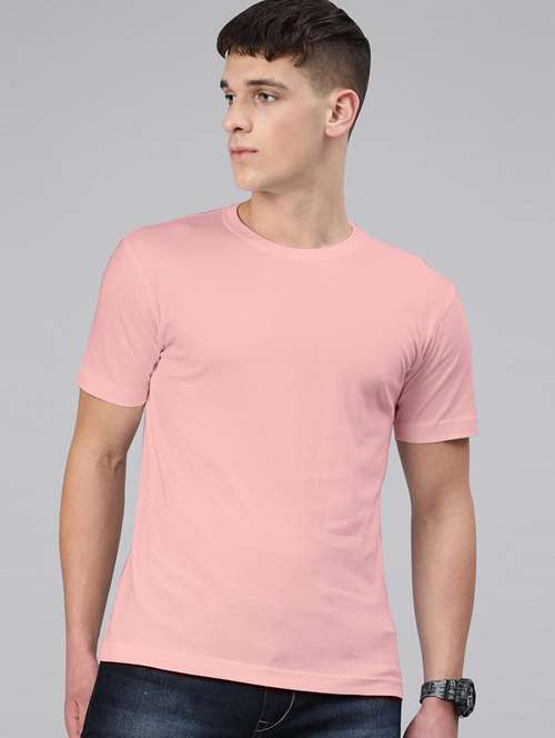 men round neck solid plain t-shirt - 20563483 - Very Small Image - 1