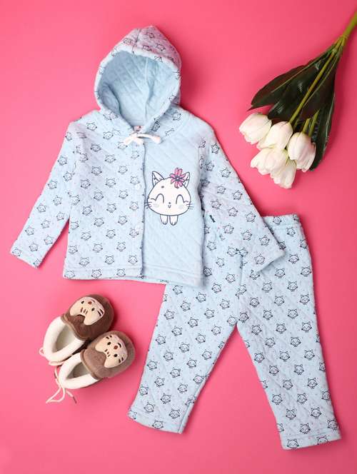 blue cotton suit sets twin & dungree - 20590241 - Very Small Image - 1
