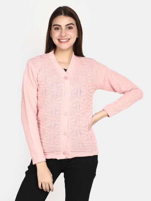 women self designed long sleeves cardigan - 20594739 - Very Small Image - 1