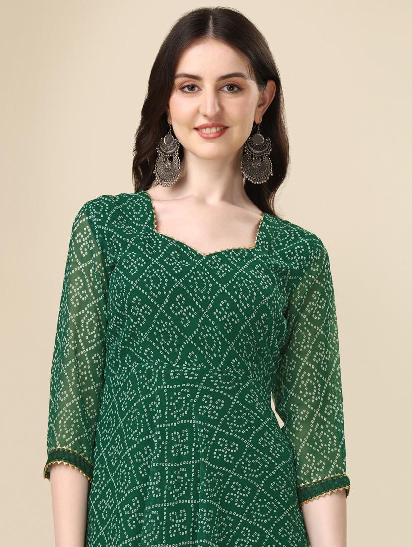 women bandhani printed flared kurta - 20598443 - Zoom Image - 4