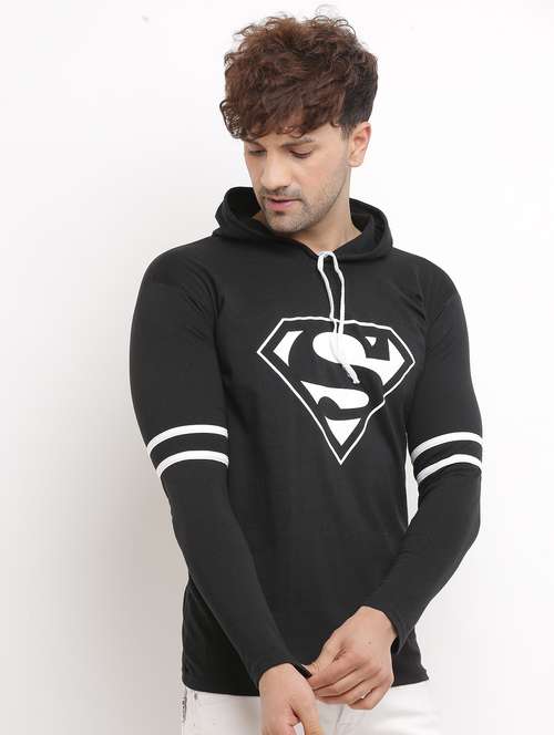 men black hood neck t-shirt - 20602387 - Very Small Image - 1