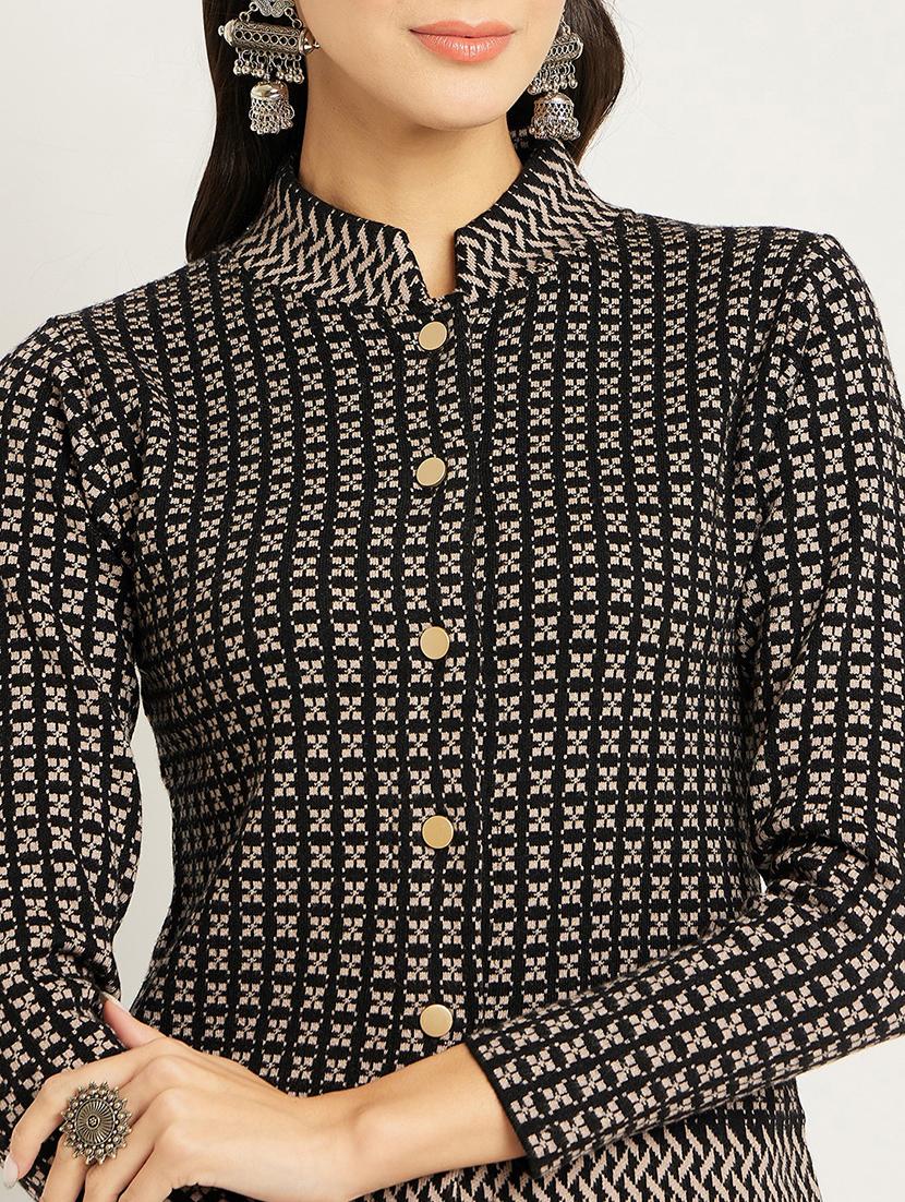 women black & beige viscose co-ord - 20612636 - Zoom Image - 4