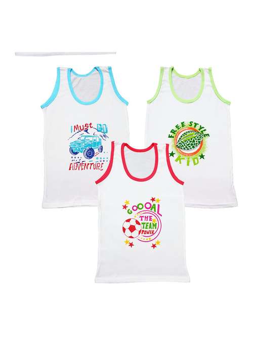 pack of 3 printed vests - 20628092 - Very Small Image - 1