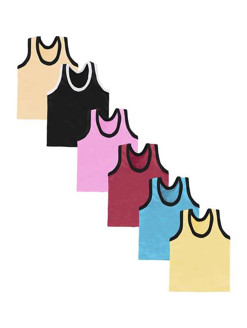pack of 6 solid vests - 20628153 - Very Small Image - 1