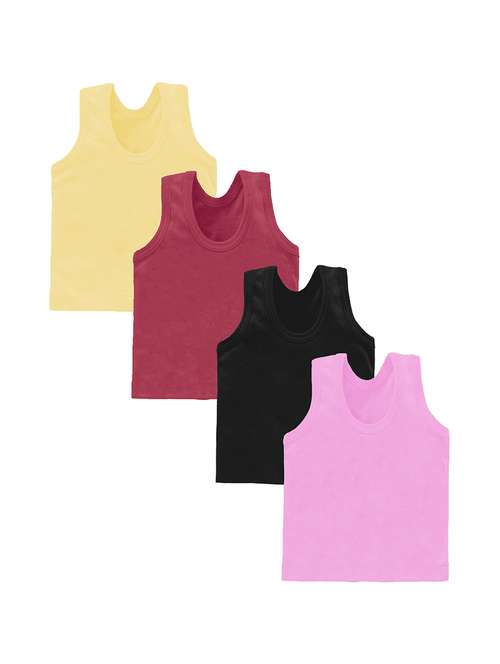 pack of 4 solid vests - 20628160 - Very Small Image - 1