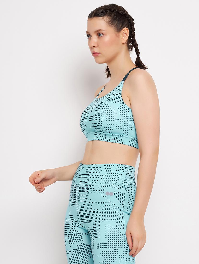 light blue polyester sports bra - 20684188 - Zoom Image - 2