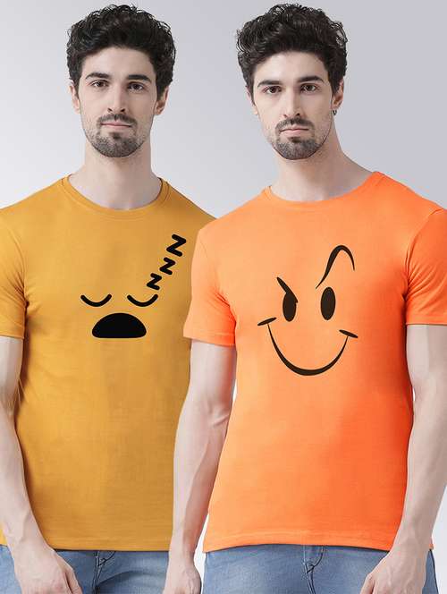 men pack of 2 printed t-shirts - 20684319 - Very Small Image - 1