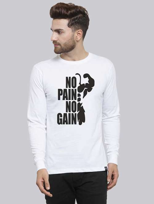 men round neck front print t-shirt - 20685893 - Very Small Image - 1