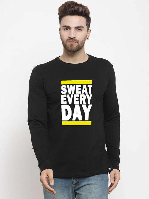 men round neck front print t-shirt - 20685909 - Very Small Image - 1